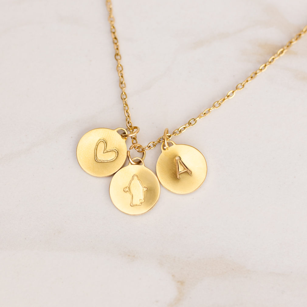 Stamped Christus Charm Necklace - LDP-CHRIST-STAMP