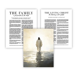 Divine Walk Proclamation Set - Framed/Unframed Wall Art family proclamation, framed lds art, lds art, lds proclamation, lds family proclamation, living christ
