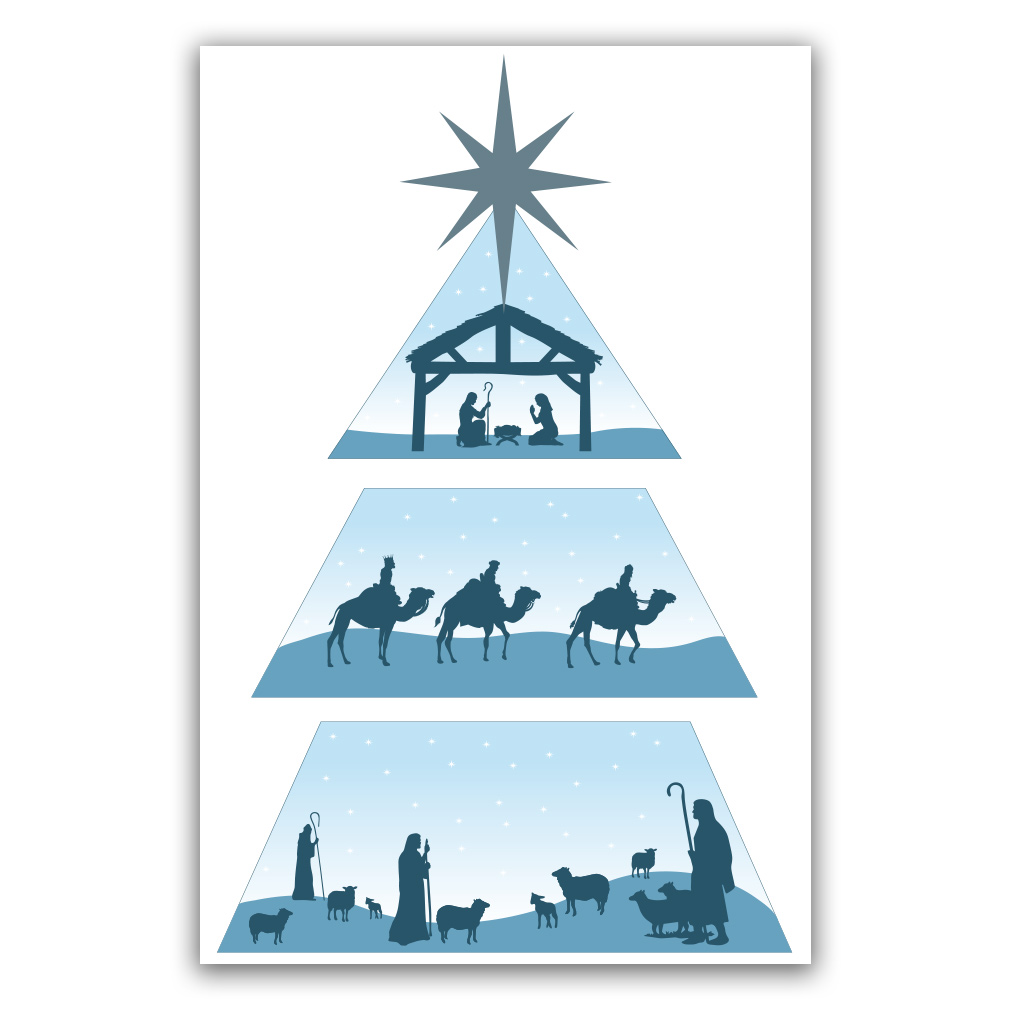 Missionary Christmas Tree Poster - Nativity 