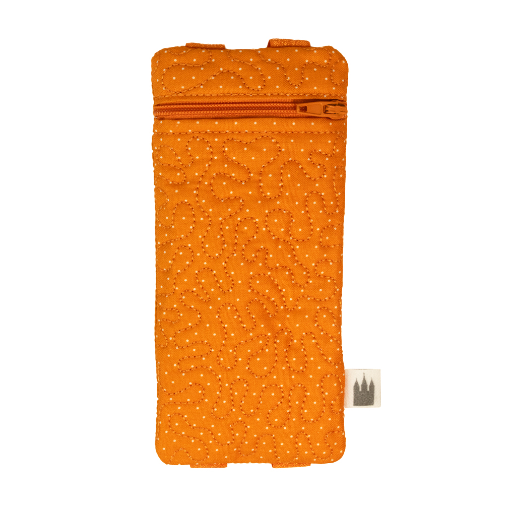 Small Scripture Pencil Pouch - Orange - BF-LDP-POUCH-SM-ORANGE