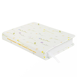 Hand-Bound Genuine Leather Book of Mormon - Farmhouse Flowers flowers, flower scriptures, flower pattern, farmhouse pattern, farmhouse scriptures, pattern scriptures, patterned scriptures, cottagecore, lds scriptures, scriptures