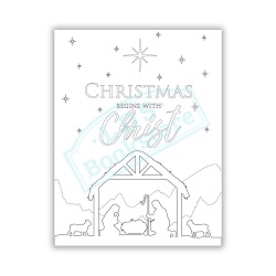 Christmas Begins With Christ Coloring Page - Digital Download 