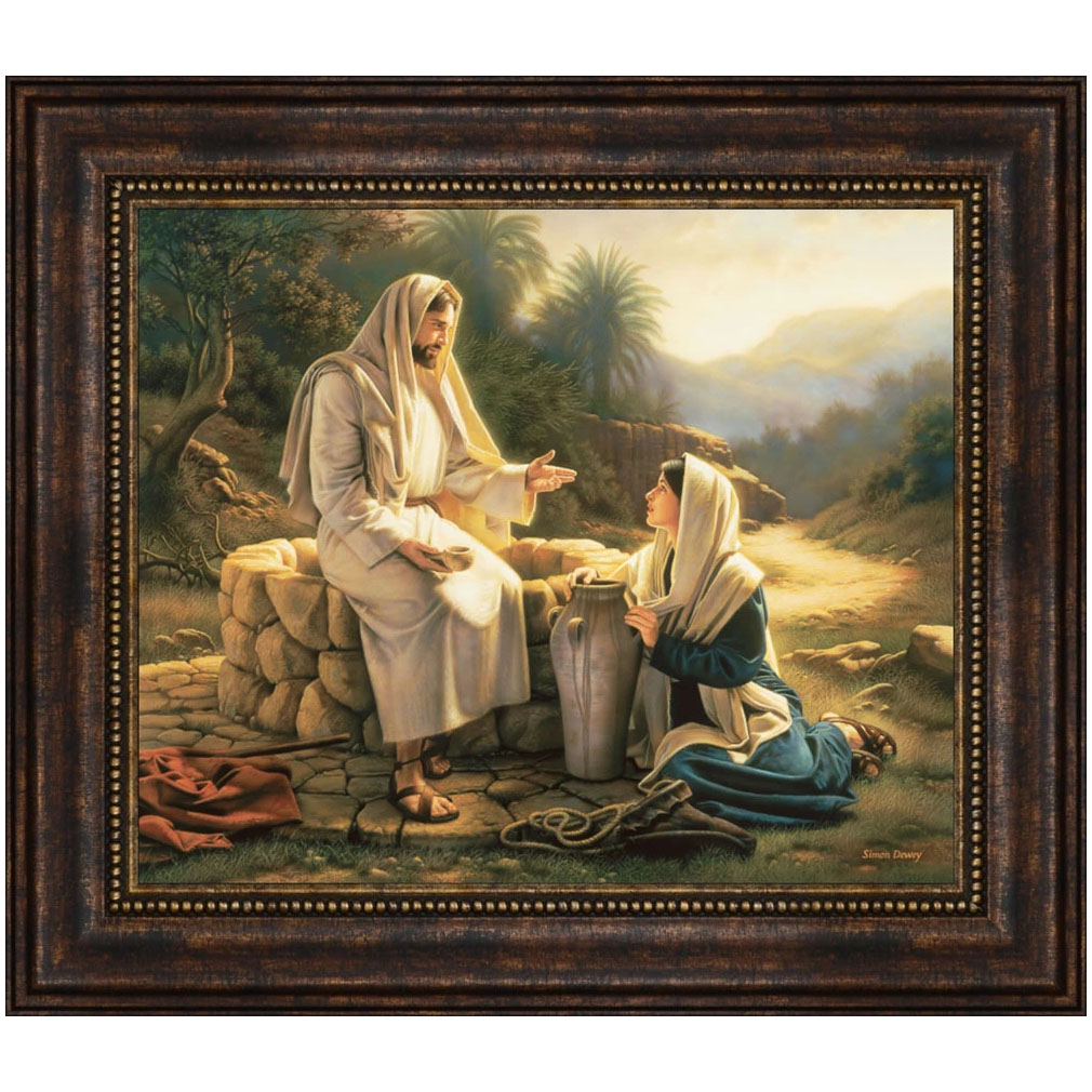 Living Water - 31x36 Giclee Canvas, Bronze Bead Frame 