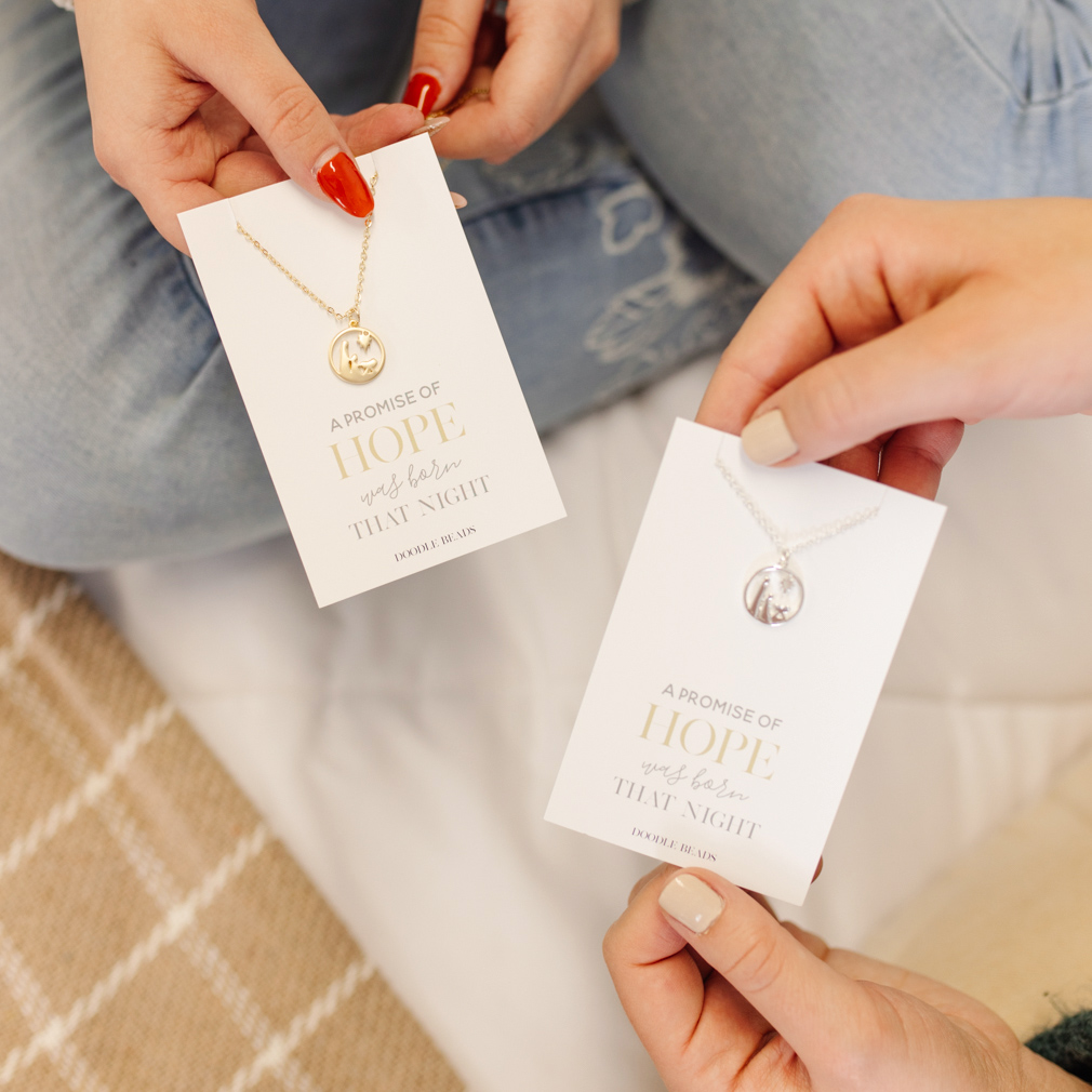 Gold Nativity Charm Necklace - DBS-MC11G