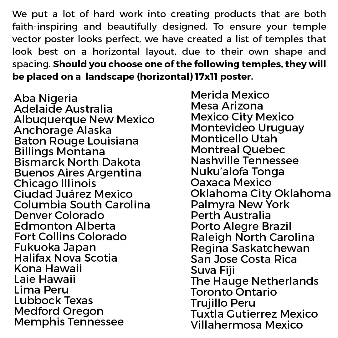 Personalized Filled Temple Print - Black - LDP-CTEMPPOSTSQ-BLK