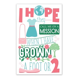 I Hope They Call Me On a Mission (Sisters) - Digital Download i hope they call me on a mission poster, i hope they call me on a mission, lds primary poster, lds primary gifts, lds primary decor