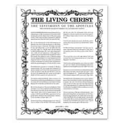 Filled Leaf Living Christ filled leaf, leaf, black, gold, charcoal, the living christ, living christ, home decor, family posters