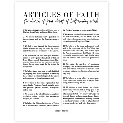Classic Articles of Faith - Framed/Unframed framed articles of faith, framed lds articles of faith, articles of faith, lds articles of faith