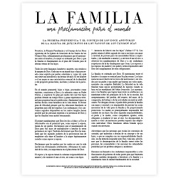 Classic Family Proclamation - Spanish Framed/Unframed framed family proclamations, framed lds proclamations, framed lds family proclamations, family proclamation, spanish proclamation, framed spanish proclamation, framed lds spanish proclamation