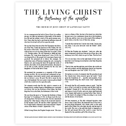 Classic Living Christ Proclamation - Framed/Unframed framed living christ proclamations, framed lds proclamations, framed lds living christ proclamations, living christ proclamation