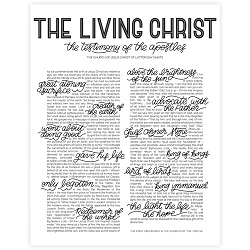 Hand-Lettered Living Christ Proclamation - Framed/Unframed framed living christ proclamations, framed lds proclamations, framed lds living christ proclamations, living christ