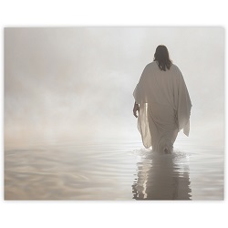 Waves of Peace - Framed Wall Art lds art, jesus lds art, framed lds art, lds artwork, lds wall art, jesus christ lds art