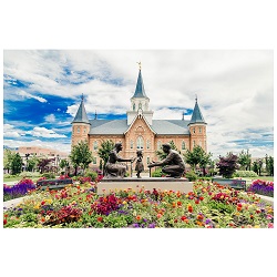 Provo City Center Temple - Summer Bouquet framed provo city center temple, provo city center temple art, provo city center temple framed art, Framed Provo City Center Temple Art