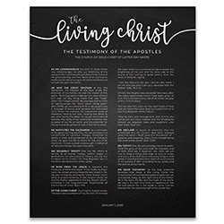 Chalkboard Living Christ Proclamation - Framed/Unframed framed living christ proclamations, framed lds proclamations, framed lds living christ proclamations, living christ proclamation, lds proclamations