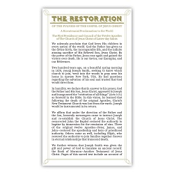 Restoration Proclamation Bookmark lds bookmarks, restoration bookmark, restoration proclamation bookmark, lds bookmark, 