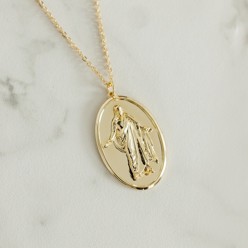 Christus Pendant Necklace - Silver/Gold - LDP-CHRIST-PEN