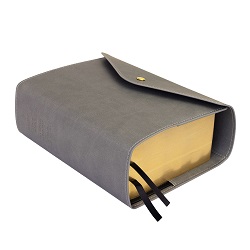 Quad Button Snap Slip Cover - Gray button snap, gray lds scriptures, lds scriptures, gray lds scripture, gray quad, color quad scriptures, gray quad scriptures, scripture cover, lds scripture cover, slip cover, scripture slip cover