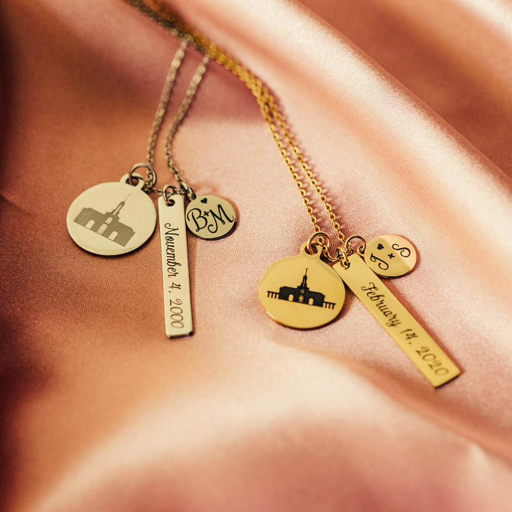 For Eternity Temple Charm Necklace - LDP-ETCN-CPN-VBN-CHN