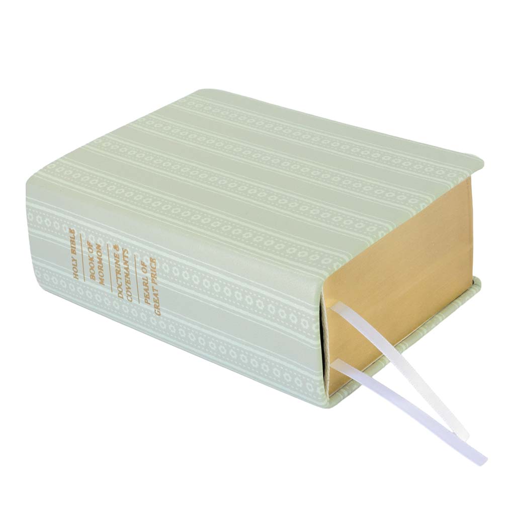 Hand-Bound Genuine Leather Quad - Meadow Ribbon - LDP-HB-RQ-MR