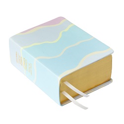 Large Hand-Bound Genuine Leather Quad - Pastel Geode pastel lds scriptures, geode lds scriptures, pattern, patterned, pattern scriptures, patterned scriptures