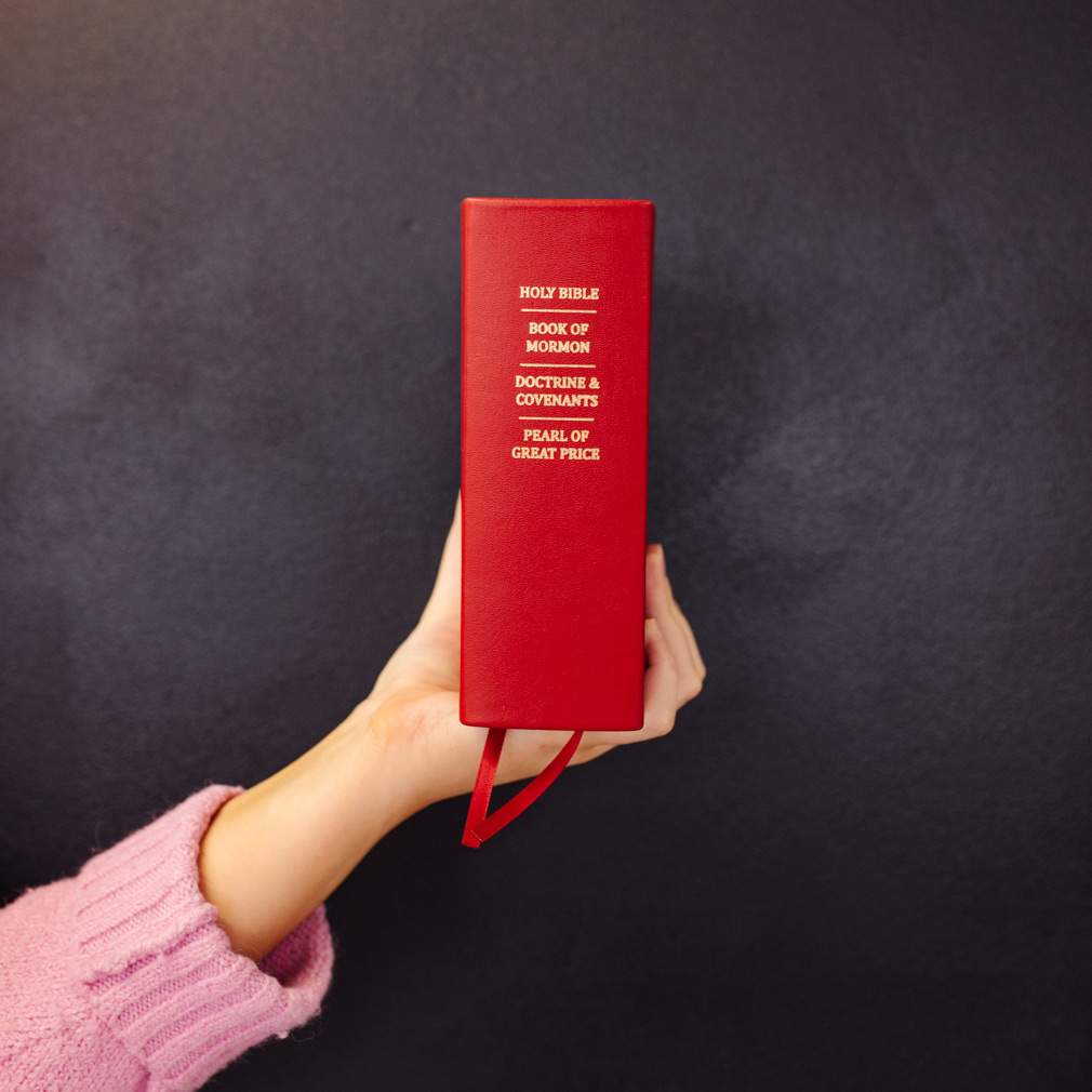 Hand-Bound Genuine Leather Quad - Cherry Red - LDP-HB-RQ-CHR