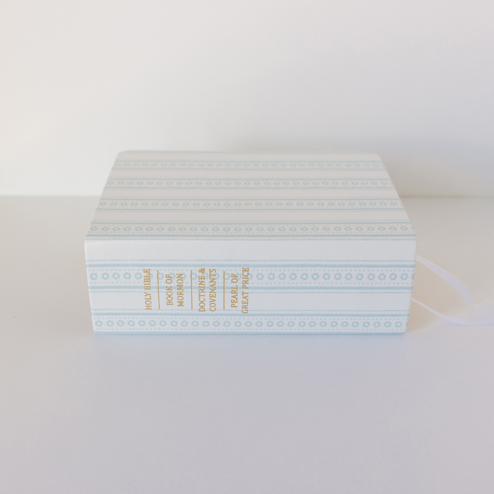 Hand-Bound Genuine Leather Quad - Cloud Ribbon - LDP-HB-RQ-CR