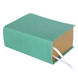 Hand-Bound Simulated Leather Quad - Tropical Turquoise turquoise lds scriptures, custom lds scriptures, turquoise lds scripture, turquoise quad, color quad scriptures, turquoise quad scriptures