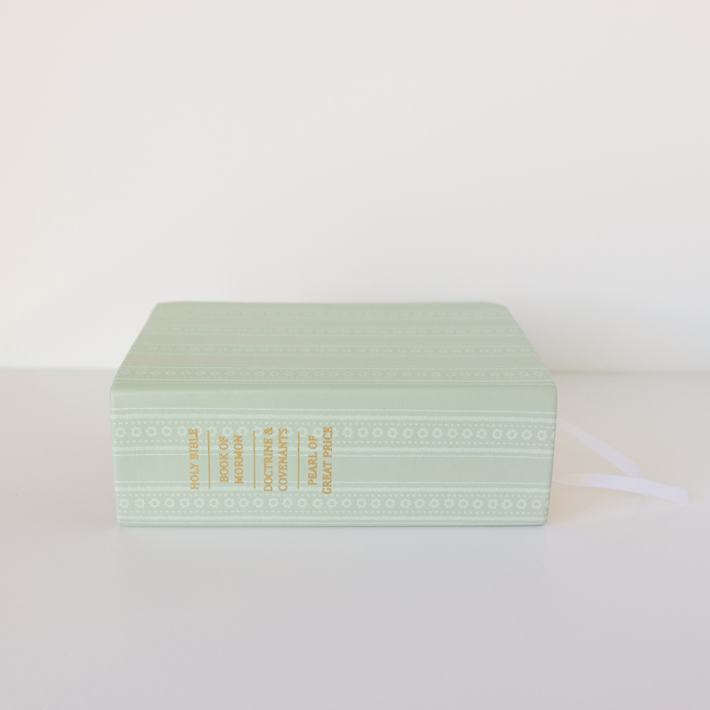 Hand-Bound Genuine Leather Quad - Meadow Ribbon - LDP-HB-RQ-MR