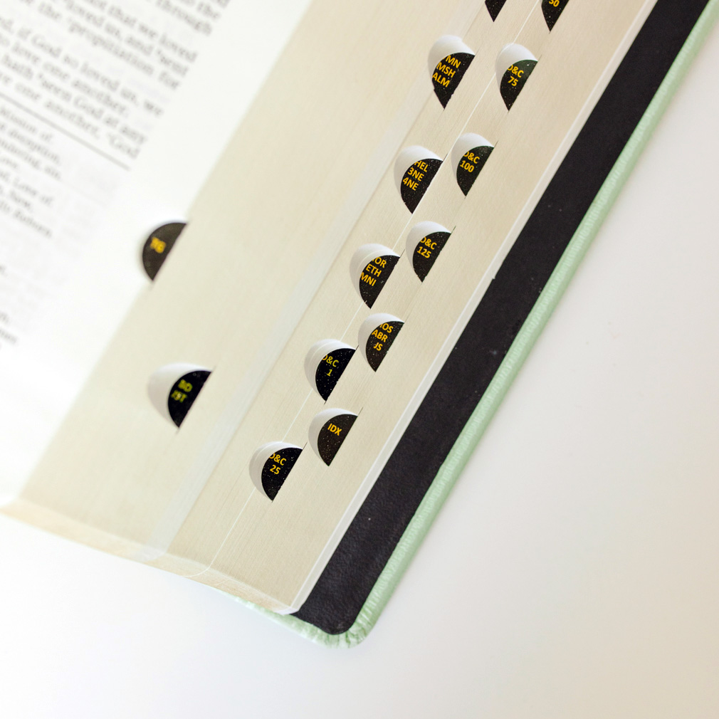 Hand-Bound Genuine Leather Quad - Meadow Ribbon - LDP-HB-RQ-MR