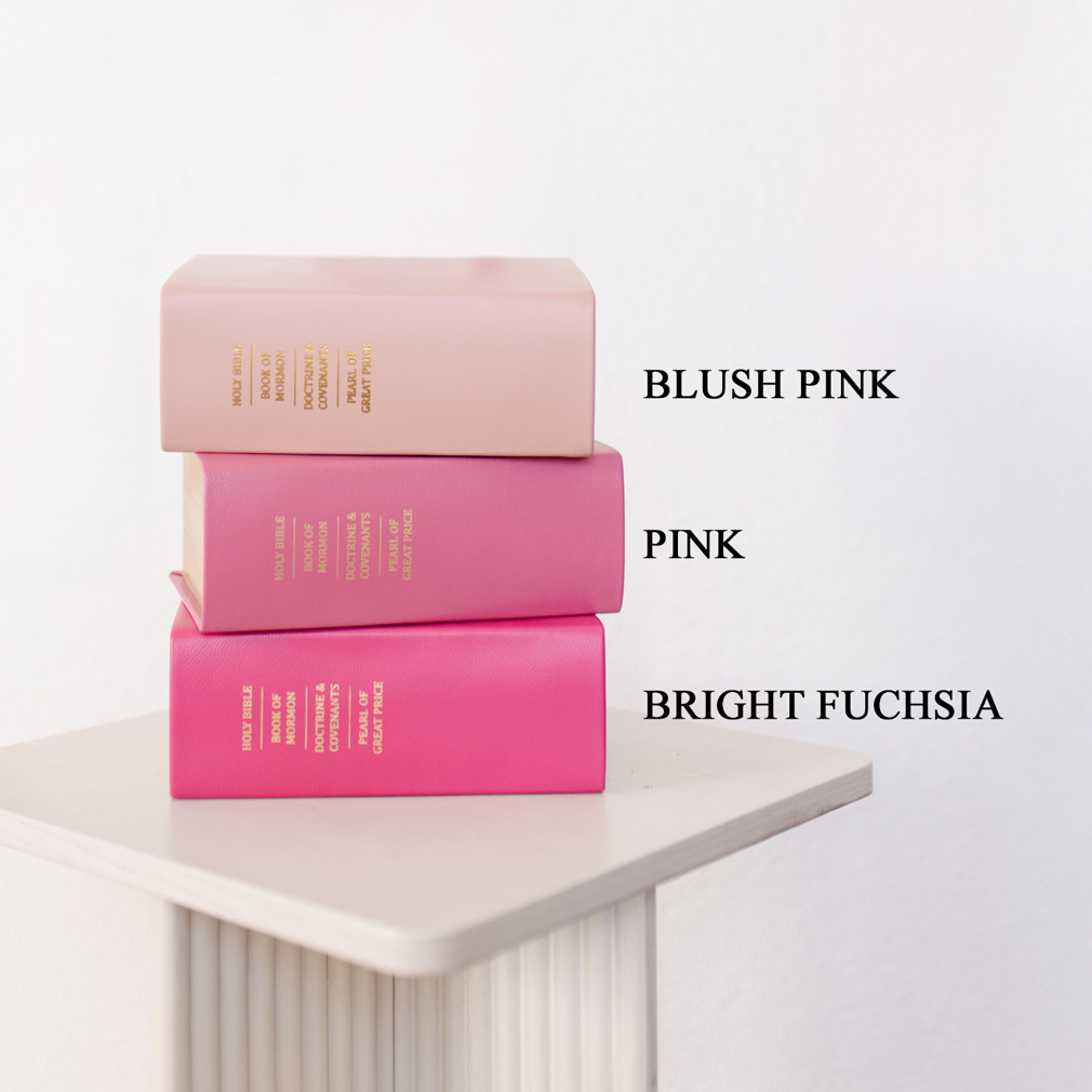 Hand-Bound Genuine Leather Quad - Blush Pink - LDP-HB-RQ-BPK