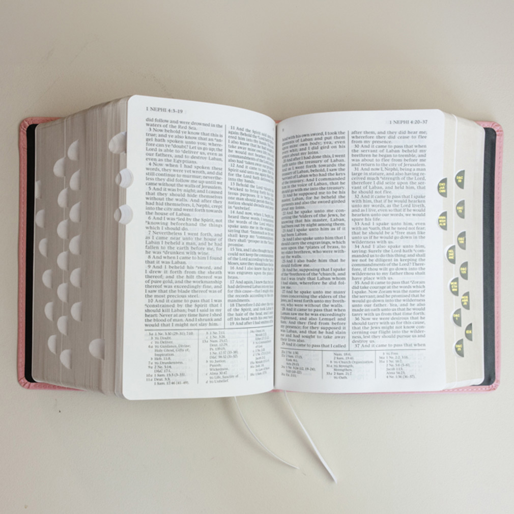 Hand-Bound Simulated Leather Quad - Petal Pink - LDP-HB-RQ-PP