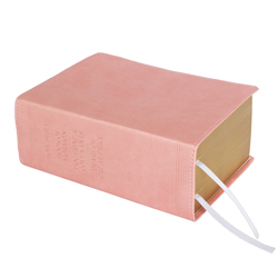 Hand-Bound Simulated Leather Quad - Petal Pink pink lds scriptures, custom lds scriptures, pink lds scripture, pink quad,color quad scriptures,pink quad scriptures