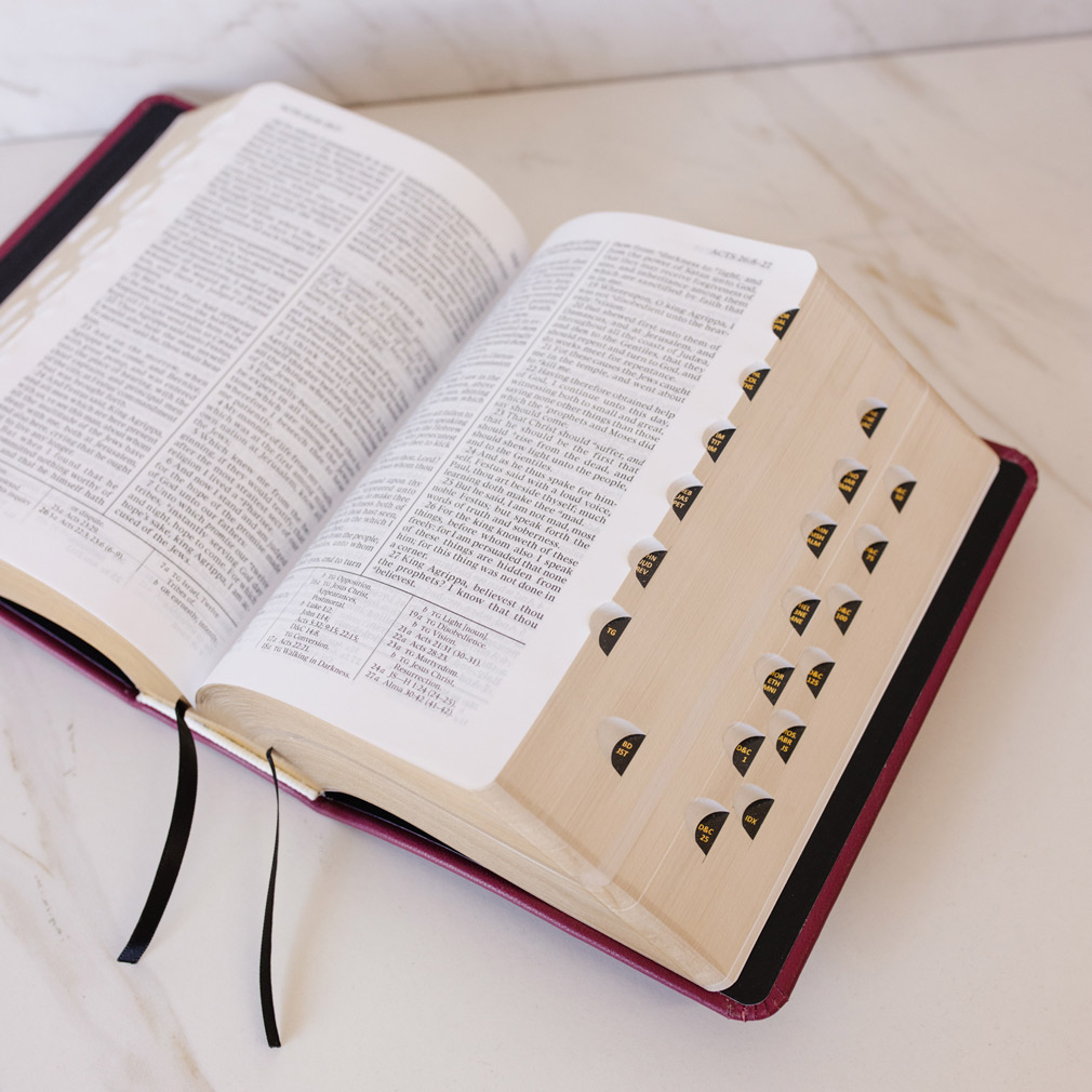 Pre-Made Hand-Bound Genuine Leather Quad - Red Plum, Black Ribbons - LDP-HB-RQ-RDP-PM-BLK