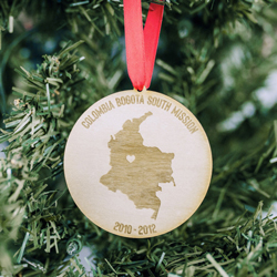 Heart Mission Ornament - Wood 