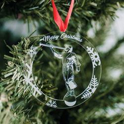 Circle Angel Moroni Ornament - Acrylic angel moroni ornament, angel moroni, lds angel moroni, lds gifts, lds christmas ornament