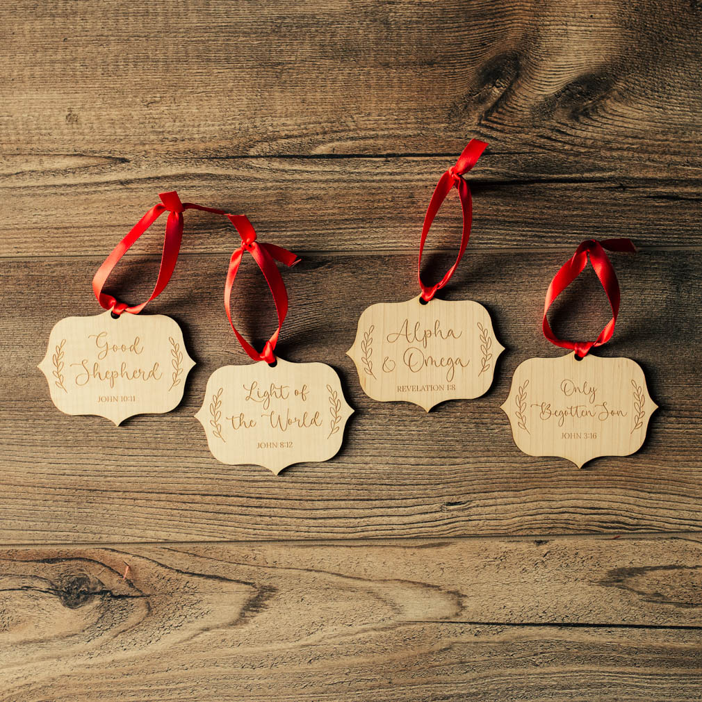 Names of Jesus Laurel Ornament Set - 12 Piece - LDP-ORN-NOJ-LAUREL-12