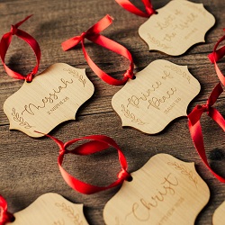 Names of Jesus Laurel Ornament Set - 12 Piece 