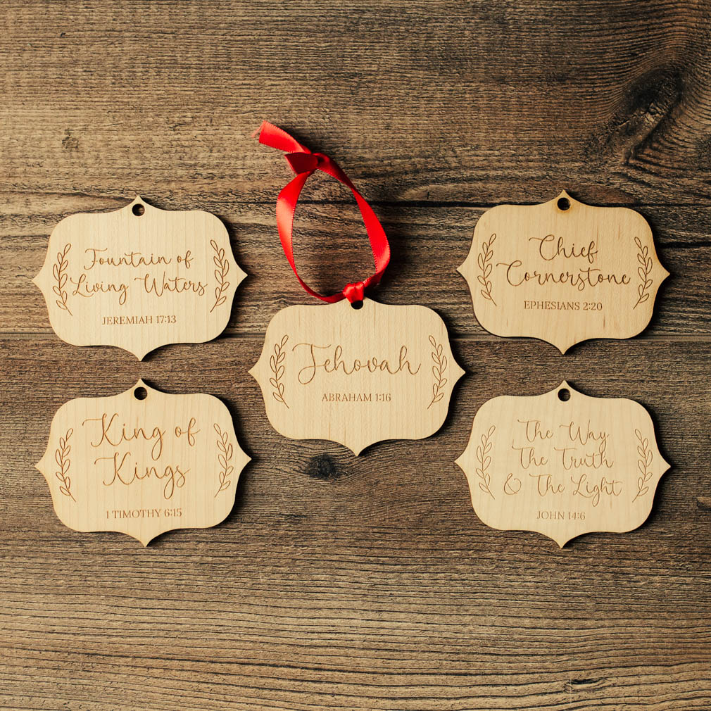 Names of Jesus Laurel Ornament Set - 25 Piece - LDP-ORN-NOJ-LAUREL-25