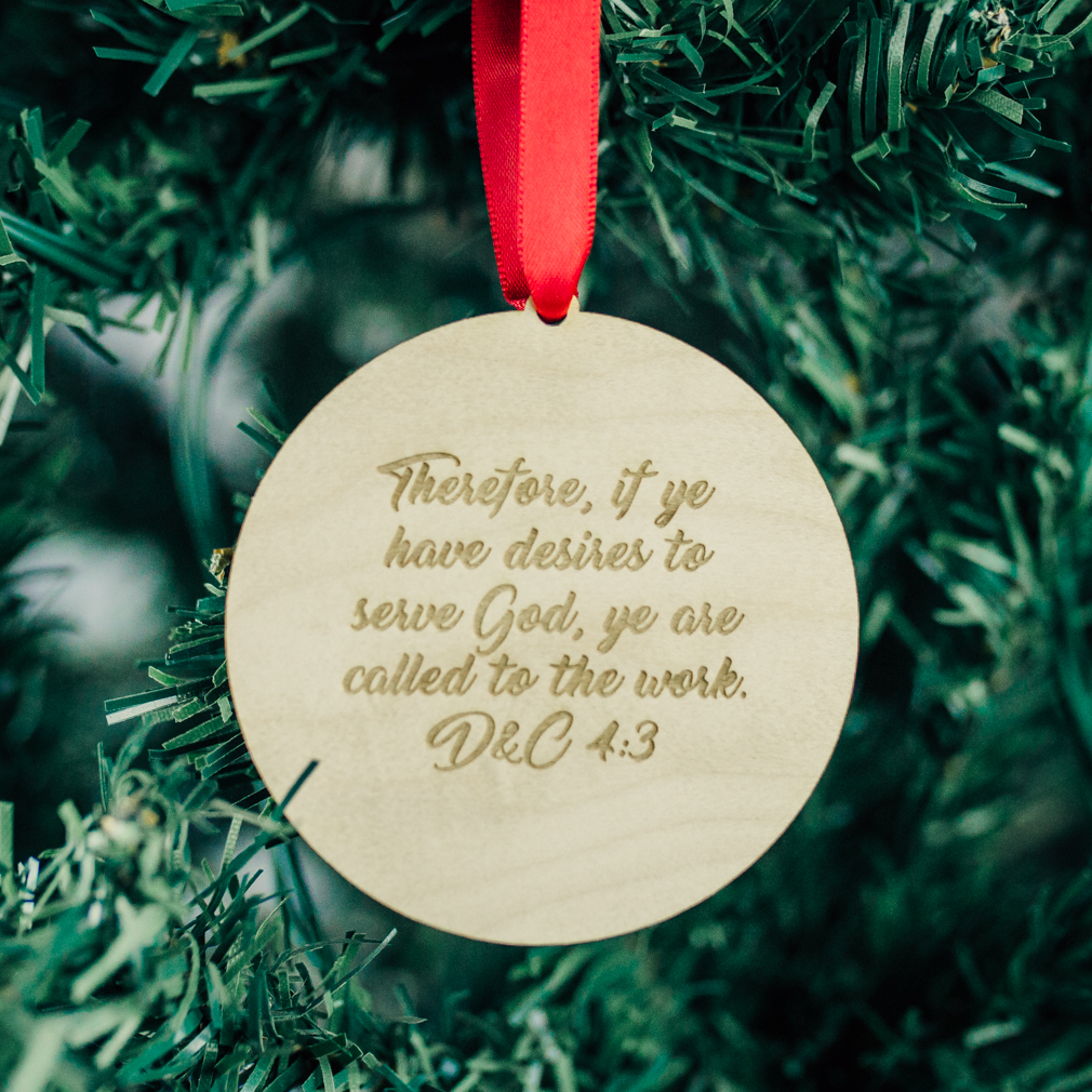 Circle Christus Ornament - Wood - LDP-ORN-CHRIST-WOOD