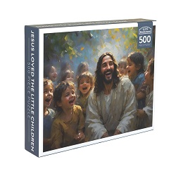 Jesus Loved the Little Children - 500 Piece Puzzle  lds puzzle, puzzle