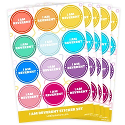 I Am Reverent Sticker Pack i am reverent stickers, lds stickers, lds sticker, primary stickers