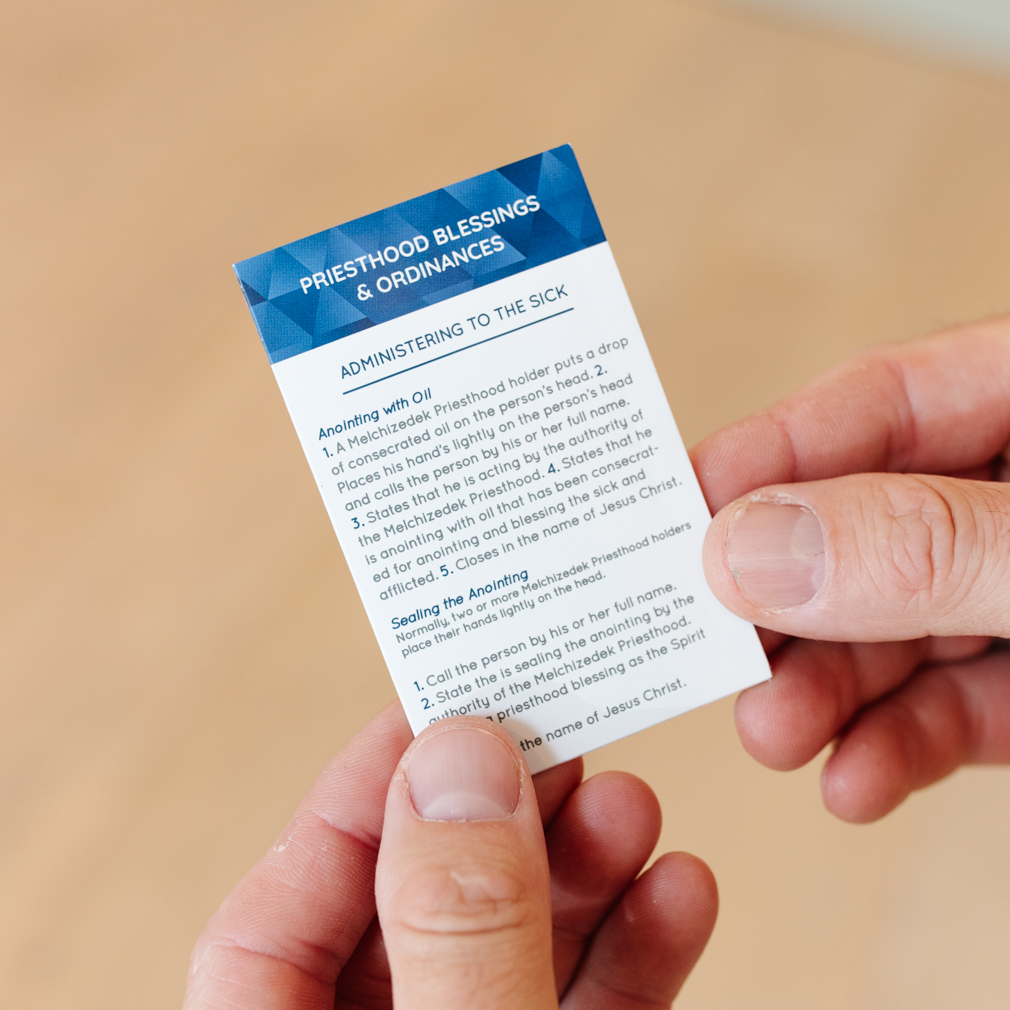 Tri-Fold Priesthood Ordinance Card - LDP-CRD225