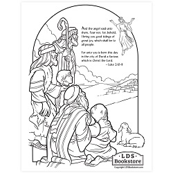 Shepherds Nativity Coloring Page - Digital Download free lds coloring page, nativity coloring page, christmas coloring page, come follow me coloring page