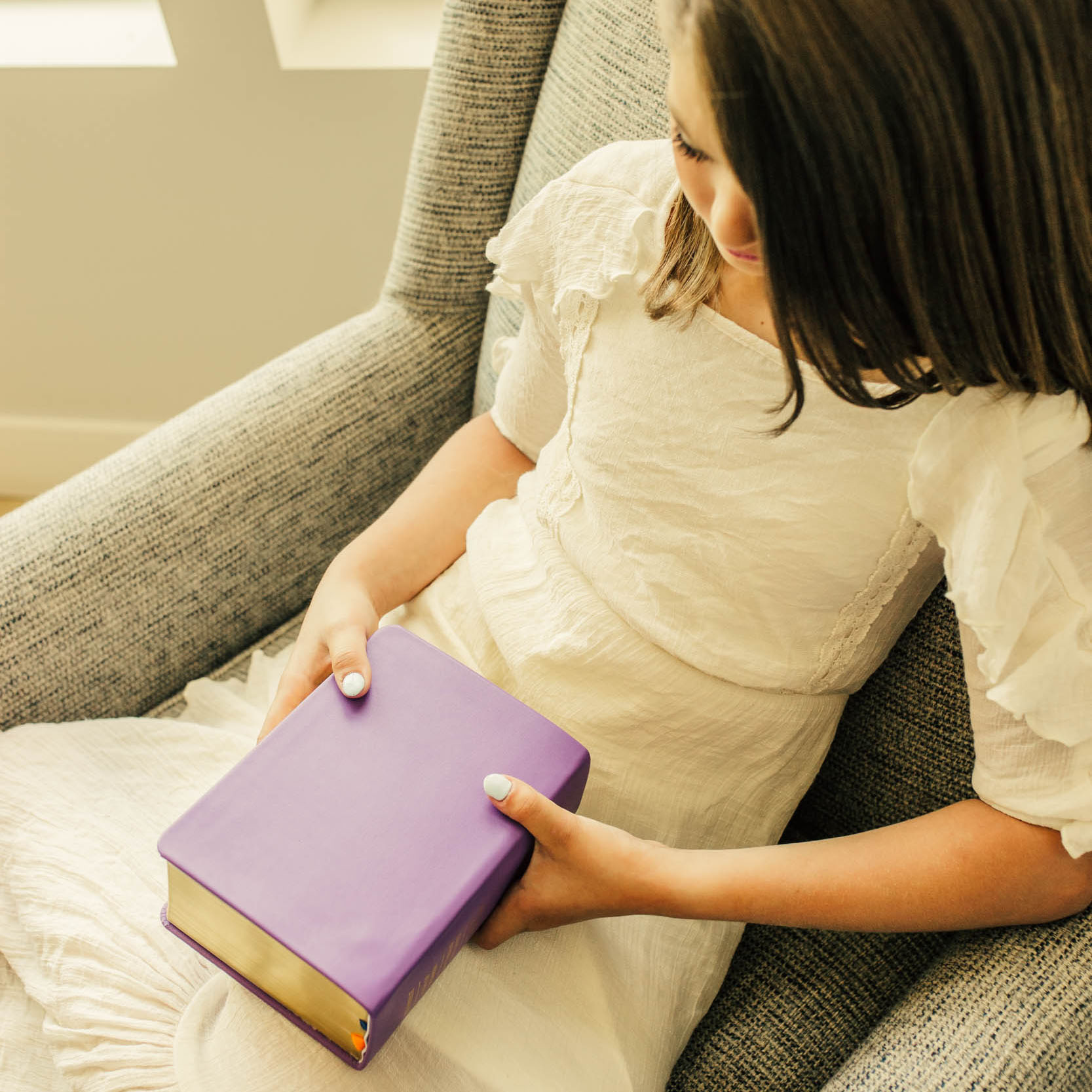 Hand-Bound Genuine Leather Quad - Lilac - LDP-HB-RQ-LLC