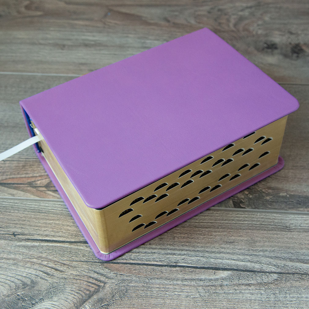 Hand-Bound Genuine Leather Quad - Lilac - LDP-HB-RQ-LLC