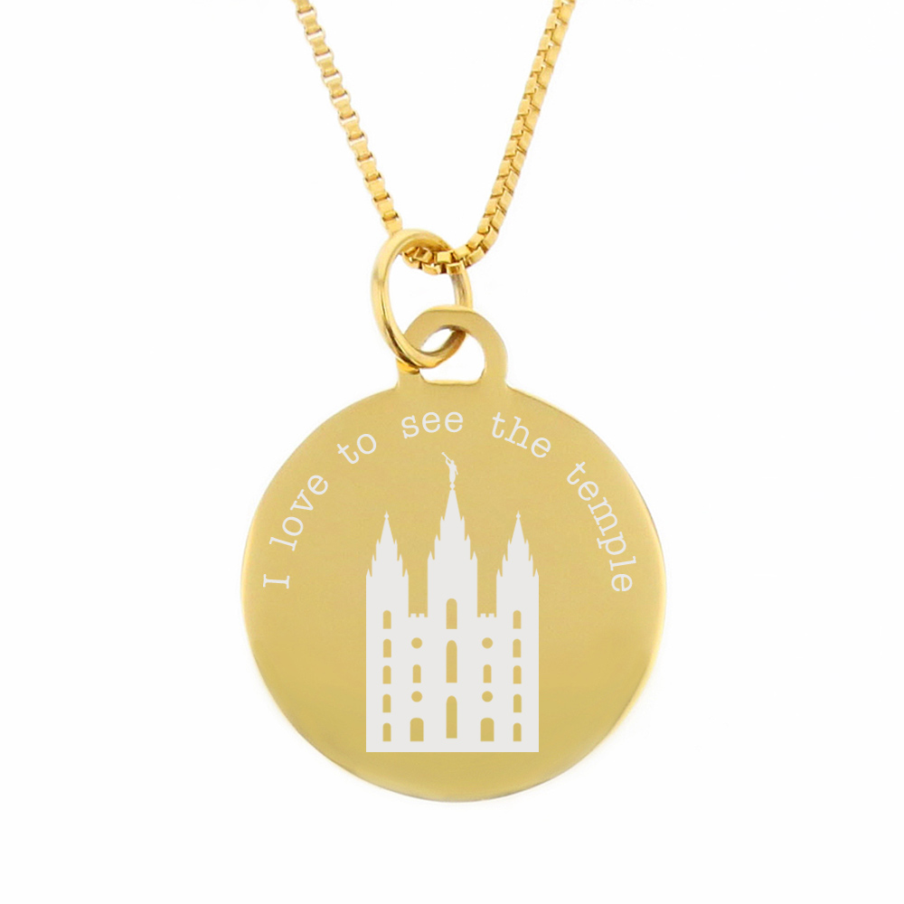 I Love to See the Temple Necklace - Gold - LDP-CPN1001