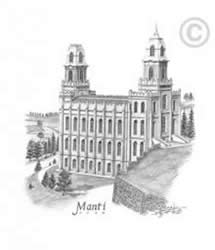 Manti Utah Temple - Sketch 