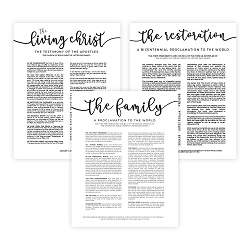 Modern Church Proclamation Set - Framed/Unframed framed proclamations, framed lds proclamations, lds proclamations