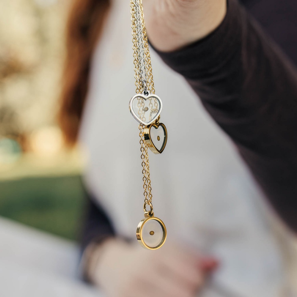 Heart Mustard Seed Necklace - LDP-MSEED-HRT