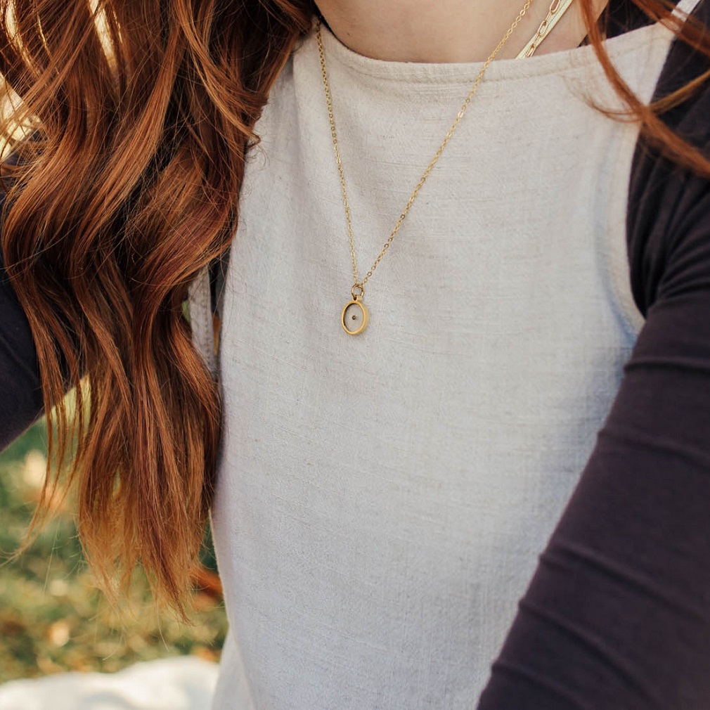 Circle Mustard Seed Necklace - LDP-MSEED-CIR